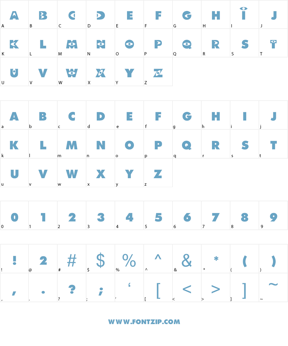 Monster AG Font Character